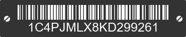 2019 JEEP Cherokee 1C4PJMLX8KD299261 VIN decoded