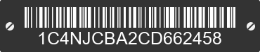 2012 JEEP Compass 1C4NJCBA2CD662458 VIN decoded