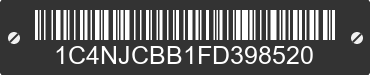 2015 JEEP Compass 1C4NJCBB1FD398520 VIN decoded