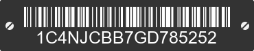 2016 JEEP Compass 1C4NJCBB7GD785252 VIN decoded