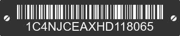 2017 JEEP Compass 1C4NJCEAXHD118065 VIN decoded