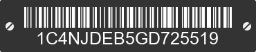 2016 JEEP Compass 1C4NJDEB5GD725519 VIN decoded