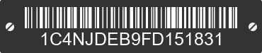 2015 JEEP Compass 1C4NJDEB9FD151831 VIN decoded