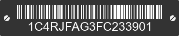 2015 JEEP Grand Cherokee 1C4RJFAG3FC233901 VIN decoded
