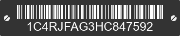 2017 JEEP Grand Cherokee 1C4RJFAG3HC847592 VIN decoded