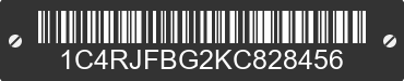 2019 JEEP Grand Cherokee 1C4RJFBG2KC828456 VIN decoded