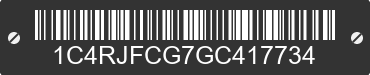 2016 JEEP Grand Cherokee 1C4RJFCG7GC417734 VIN decoded