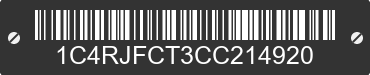 2012 JEEP Grand Cherokee 1C4RJFCT3CC214920 VIN decoded