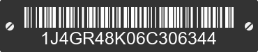 2006 JEEP Grand Cherokee 1J4GR48K06C306344 VIN decoded