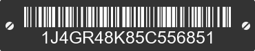 2005 JEEP Grand Cherokee 1J4GR48K85C556851 VIN decoded