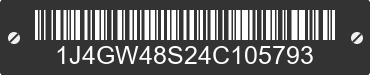 2004 JEEP Grand Cherokee 1J4GW48S24C105793 VIN decoded