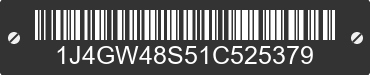 2001 JEEP Grand Cherokee 1J4GW48S51C525379 VIN decoded