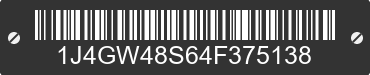 2004 JEEP Grand Cherokee 1J4GW48S64F375138 VIN decoded