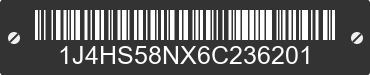 2006 JEEP Grand Cherokee 1J4HS58NX6C236201 VIN decoded