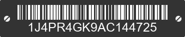 2010 JEEP Grand Cherokee 1J4PR4GK9AC144725 VIN decoded