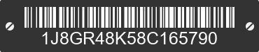 2008 JEEP Grand Cherokee 1J8GR48K58C165790 VIN decoded