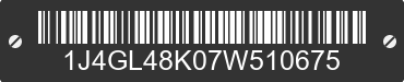 2007 JEEP Liberty 1J4GL48K07W510675 VIN decoded