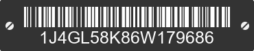2006 JEEP Liberty 1J4GL58K86W179686 VIN decoded