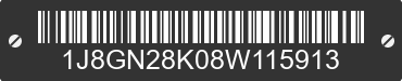 2008 JEEP Liberty 1J8GN28K08W115913 VIN decoded