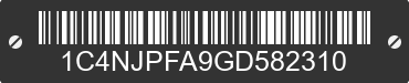 2016 JEEP Patriot 1C4NJPFA9GD582310 VIN decoded