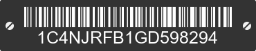 2016 JEEP Patriot 1C4NJRFB1GD598294 VIN decoded