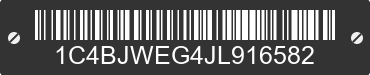2018 JEEP Wrangler JK 1C4BJWEG4JL916582 VIN decoded