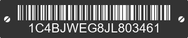 2018 JEEP Wrangler JK 1C4BJWEG8JL803461 VIN decoded