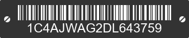 2013 JEEP Wrangler 1C4AJWAG2DL643759 VIN decoded