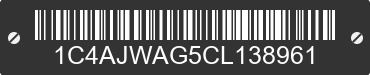 2012 JEEP Wrangler 1C4AJWAG5CL138961 VIN decoded