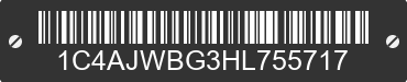 2017 JEEP Wrangler 1C4AJWBG3HL755717 VIN decoded