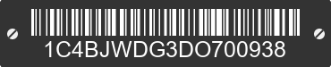2013 JEEP Wrangler 1C4BJWDG3DO700938 VIN decoded