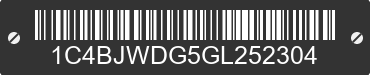 2016 JEEP Wrangler 1C4BJWDG5GL252304 VIN decoded