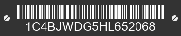2017 JEEP Wrangler 1C4BJWDG5HL652068 VIN decoded