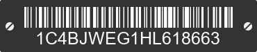 2017 JEEP Wrangler 1C4BJWEG1HL618663 VIN decoded
