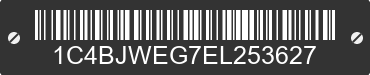 2014 JEEP Wrangler 1C4BJWEG7EL253627 VIN decoded
