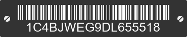 2013 JEEP Wrangler 1C4BJWEG9DL655518 VIN decoded