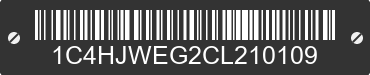 2012 JEEP Wrangler 1C4HJWEG2CL210109 VIN decoded