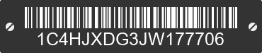 2018 JEEP Wrangler 1C4HJXDG3JW177706 VIN decoded