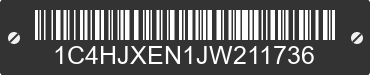 2018 JEEP Wrangler 1C4HJXEN1JW211736 VIN decoded