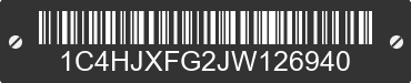 2018 JEEP Wrangler 1C4HJXFG2JW126940 VIN decoded