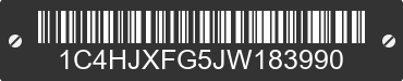 2018 JEEP Wrangler 1C4HJXFG5JW183990 VIN decoded