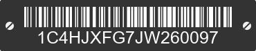 2018 JEEP Wrangler 1C4HJXFG7JW260097 VIN decoded