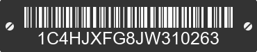 2018 JEEP Wrangler 1C4HJXFG8JW310263 VIN decoded