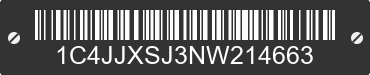 2022 JEEP Wrangler 1C4JJXSJ3NW214663 VIN decoded