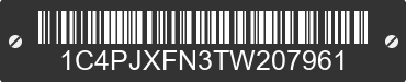 2026 JEEP Wrangler 1C4PJXFN3TW207961 VIN decoded