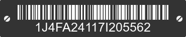 2007 JEEP Wrangler 1J4FA24117I205562 VIN decoded