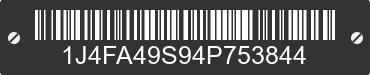 2004 JEEP Wrangler 1J4FA49S94P753844 VIN decoded