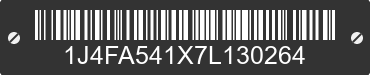 2007 JEEP Wrangler 1J4FA541X7L130264 VIN decoded