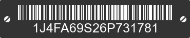 2006 JEEP Wrangler 1J4FA69S26P731781 VIN decoded