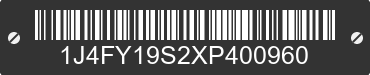 1999 JEEP Wrangler 1J4FY19S2XP400960 VIN decoded
